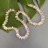 Rose quartz rondelle knotted necklace