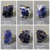 Chunky freeform faceted sodalite statement ring