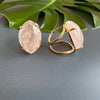 Rose quartz marquise ring