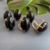 Black onyx marquise ring