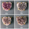 Druzy amethyst heart connector necklace