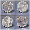 Large crystal hexagon cuff bracelet