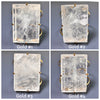 Large faceted rectangle crystal quartz cuff bracelet