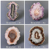 Oversized amethyst stalactite statement cuff bracelet