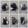 Chunky freeform faceted sodalite statement ring