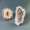 Oversized amethyst stalactite statement ring