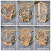 Chunky freeform faceted garden quartz statement cuff bracelet