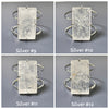Medium faceted rectangle crystal quartz cuff bracelet