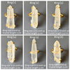 Lemurian crystal point simple band ring