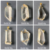 Freeform faceted lemurian crystal pendant