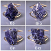 Sodalite freeform faceted cuff bracelet