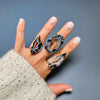Druzy geode slice ring