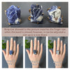 Freeform faceted sodalite ring