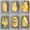 Golden healer chunky freeform faceted crystal pendant