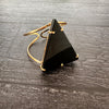 Black onyx triangle cuff bracelet