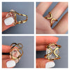 Medium raw crystal gem ring
