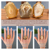 Freeform faceted gold geode ring