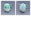 Larimar oval cabochon cuff bracelet