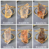 Chunky freeform faceted garden quartz statement cuff bracelet