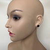 Black onyx studs with ear jacket