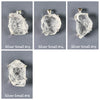 Raw crystal quartz pendant