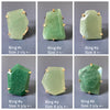 Freeform faceted green quartz crystal ring