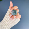 Moss agate mixed-shape cabochon rings