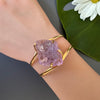 Raw amethyst cuff bracelet