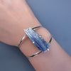 Blue kyanite cuff bracelet