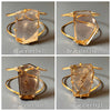 Freeform faceted smoky quartz cuff bracelet