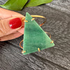 Green quartz triangle cuff bracelet