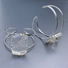 Freeform faceted crystal cuff bracelet