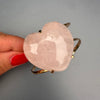 Rose quartz heart cuff bracelet
