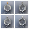 Small crystal hexagon pendant