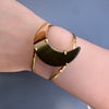 Mookaite crescent moon cuff bracelet