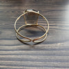 Freeform faceted smoky quartz cuff bracelet