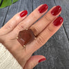 Freeform faceted red jasper ring