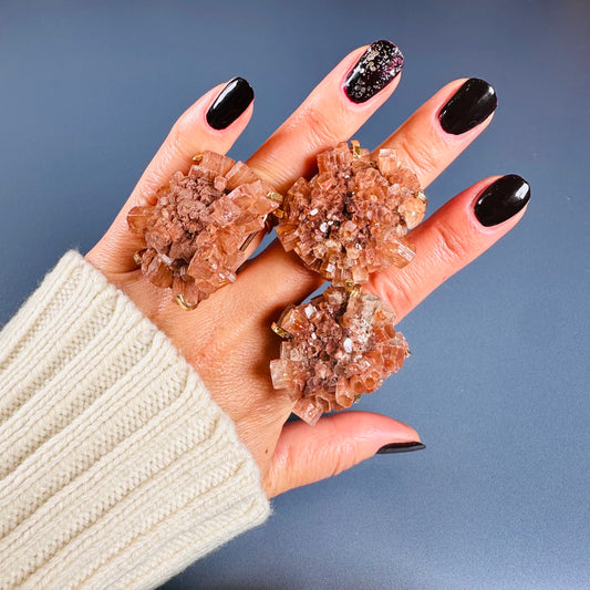 Aragonite "Sputnik" ring