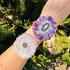 Oversized amethyst stalactite statement cuff bracelet