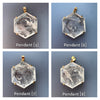 Crystal hexagon pendant