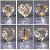 Faceted heart crystal arc ring
