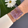 Amethyst rectangle cuff bracelet
