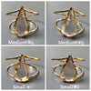 Smoky quartz faceted pear cuff bracelet