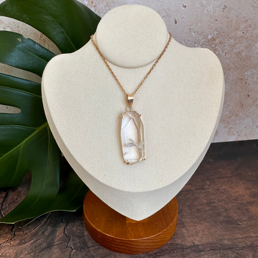 Freeform faceted crystal pendant