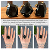 Freeform faceted black onyx ring