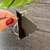Black onyx triangle cuff bracelet