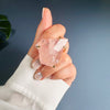 Chunky freeform faceted rose quartz statement ring
