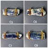 Raw blue kyanite connector necklace