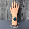 Blue agate pear cuff bracelet