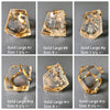 Freeform faceted crystal quartz statement ring